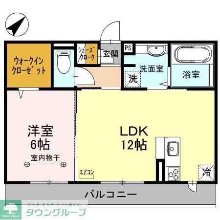 ファミーユ(1LDK/3階)の間取り写真