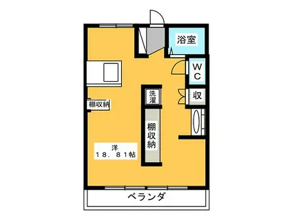 セイユウコーポ(ワンルーム/1階)の間取り写真