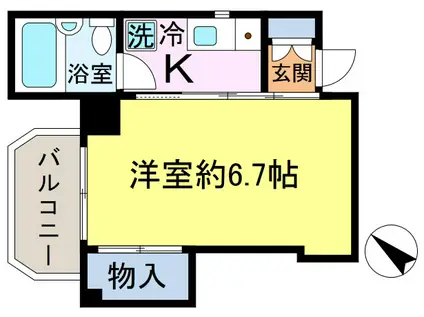 ASPフェニックスビル(1K/4階)の間取り写真