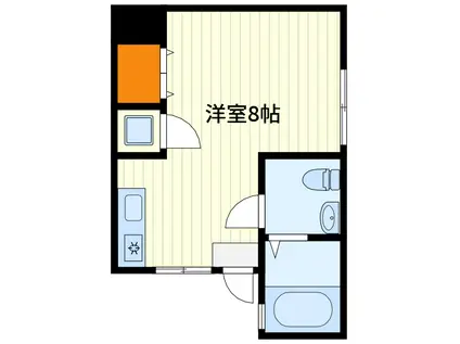 プライム(ワンルーム/2階)の間取り写真