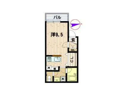 LATTE MARE(ワンルーム/3階)の間取り写真