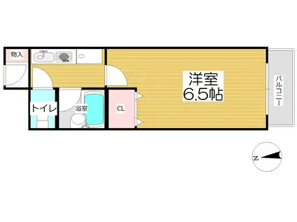 プラザハイツ見付山(1K/2階)の間取り写真