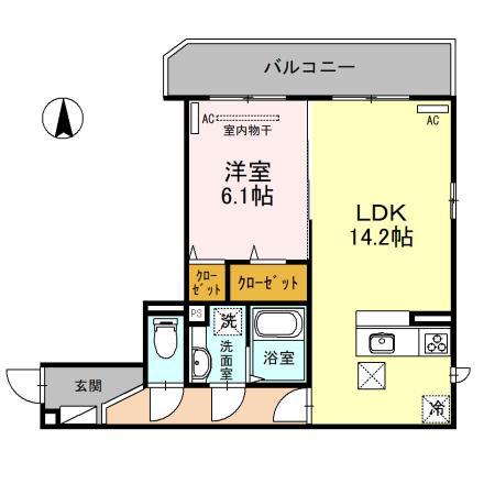グランドメゾン(1LDK/1階)の間取り写真