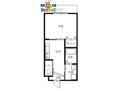 セントポリア泉(1K/5階)の間取り写真