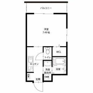 UNROOM(1K/5階)の間取り写真