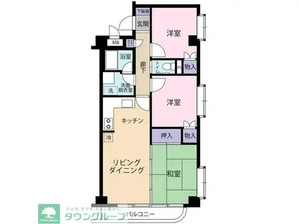 レスティー戸塚第1(3LDK/2階)の間取り写真