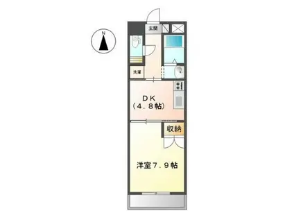 フェアリー西市(1DK/5階)の間取り写真