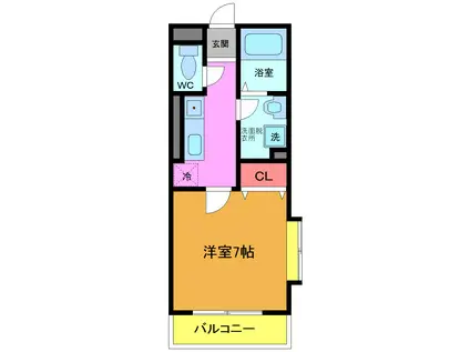 ラフェスタ(1K/2階)の間取り写真