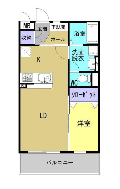コート・アベニュー(1LDK/3階)の間取り写真
