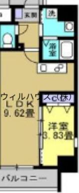 リアライズ堺宿院(1LDK/8階)の間取り写真