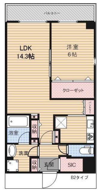 アーバンパーク東日暮里(1LDK/6階)の間取り写真
