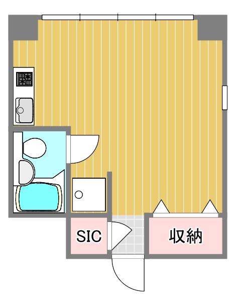村越ビル(ワンルーム/3階)の間取り写真