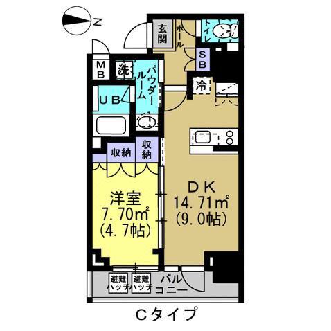 ルーラル二十四番館(1LDK/6階)の間取り写真