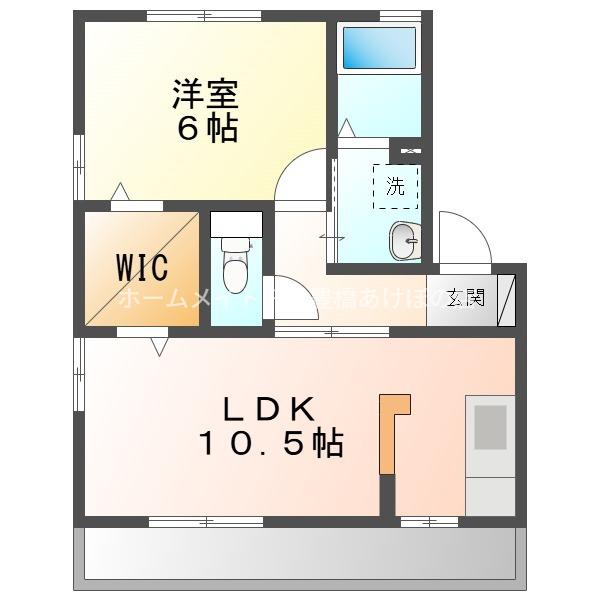 コゥジィーコート(1LDK/1階)の間取り写真