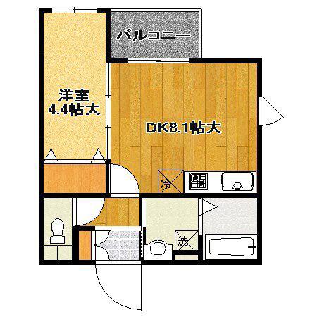 FIORE SHIBUYA(1LDK/2階)の間取り写真