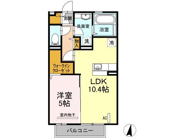 エル桑木場(1LDK/2階)の間取り写真