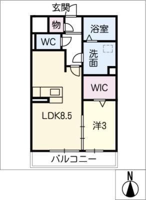 マイ・プラザVIII(1LDK/1階)の間取り写真