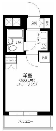 ライオンズマンション両国第8(1K/4階)の間取り写真