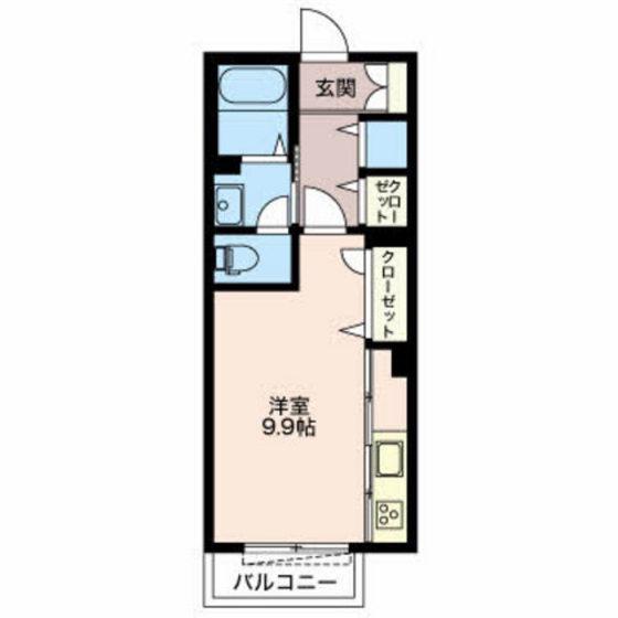 シャーメゾン新高岡(ワンルーム/1階)の間取り写真