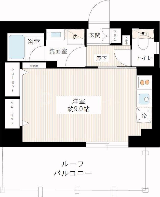 MAXIV平和台(ワンルーム/4階)の間取り写真