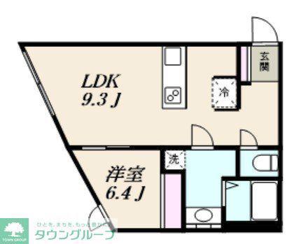 RA GRANDE板橋本町(1LDK/B1階)の間取り写真