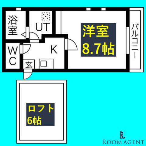 リエス浄心(1K/2階)の間取り写真
