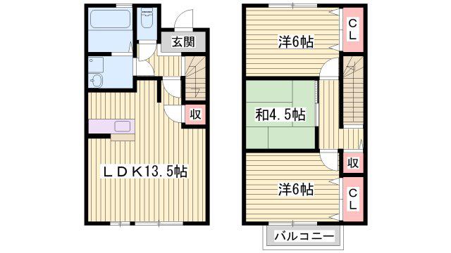 ラ・ヴィーダーII(3LDK/1階)の間取り写真