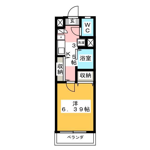 BONDS(1K/5階)の間取り写真