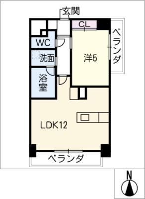 RAFFLE OZONE(1LDK/10階)の間取り写真