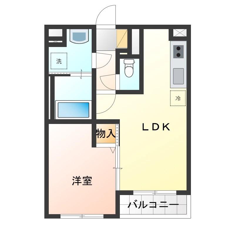 OYAMA URBAN CONECTION(1LDK/3階)の間取り写真