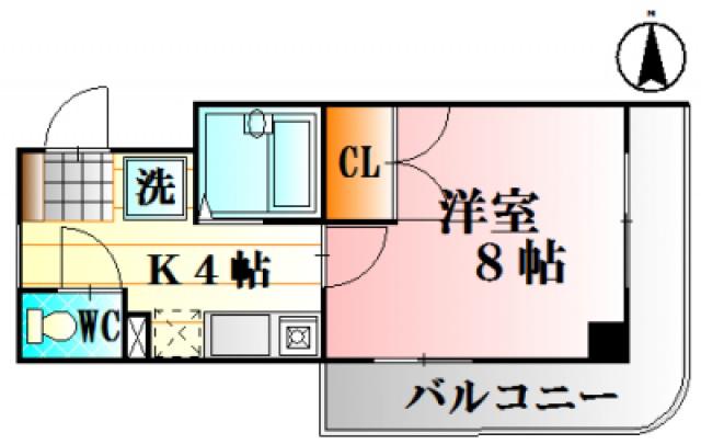 アストラルヤマナカ(1K/5階)の間取り写真