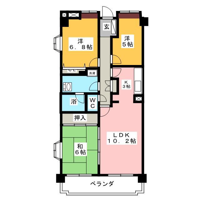 リーヴェルグランデ横濱戸塚(3LDK/1階)の間取り写真