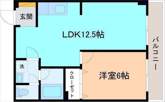 ブルーメアベニュー(1LDK/2階)の間取り写真