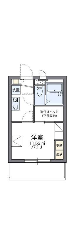 レオパレスマイム(1K/1階)の間取り写真