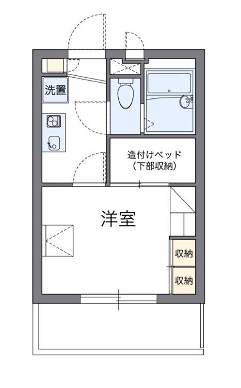 MONTEMARE(1K/1階)の間取り写真