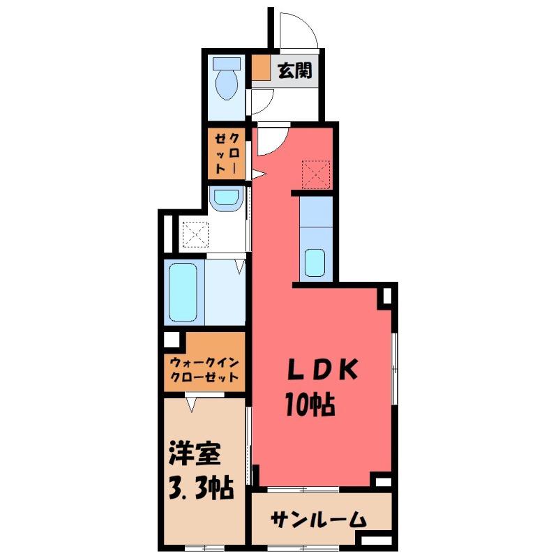 フィデールブリーゼ(1LDK/1階)の間取り写真
