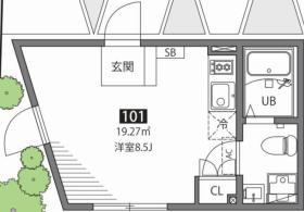 千歳烏山ヴィレッジN(ワンルーム/3階)の間取り写真