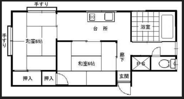 渡辺マンション(2K/3階)の間取り写真