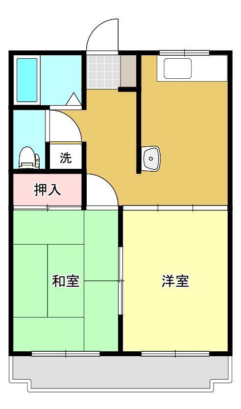 アミーまつい(3DK/3階)の間取り写真