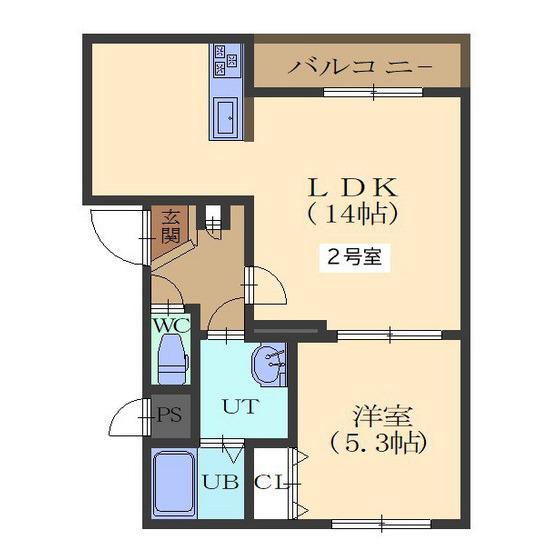 ステラ桔梗(1LDK/4階)の間取り写真