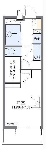 レオパレスアイリスN(1K/3階)の間取り写真