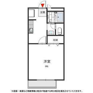 コンディシープル南が丘 A棟(1K/2階)の間取り写真