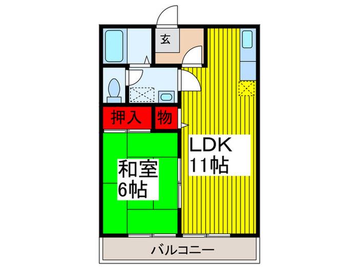ルミ・エール(1LDK/3階)の間取り写真