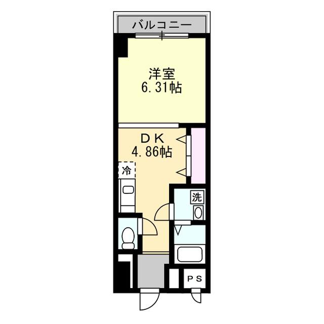 イマサモルゲン壱番館(1DK/5階)の間取り写真