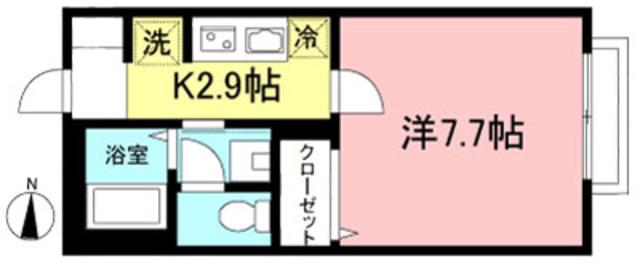 フローラル・アルス(1K/2階)の間取り写真
