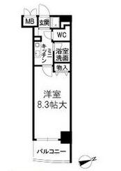 新大阪セレニテ(1K/2階)の間取り写真