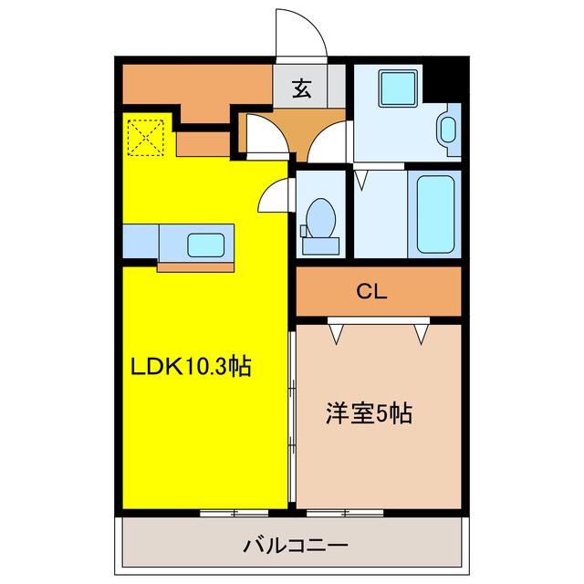 LEGRAND(1LDK/2階)の間取り写真