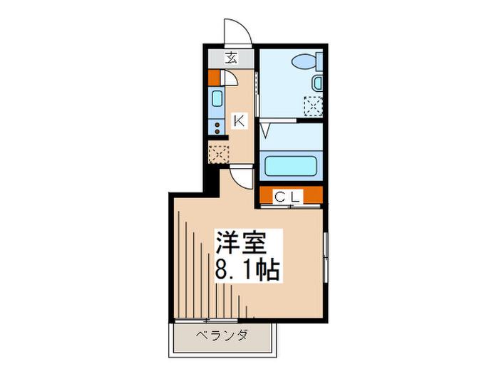 BEREO-78(1K/2階)の間取り写真