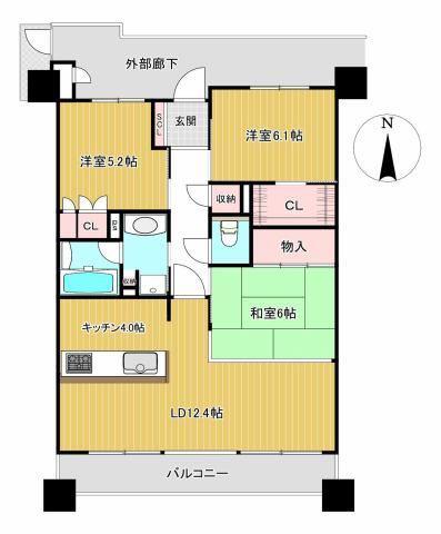 サーパス坂出駅前壱番館(3LDK/7階)の間取り写真