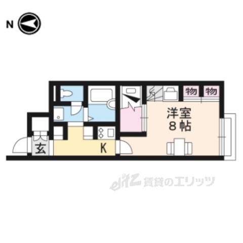 レオパレス城東(1K/1階)の間取り写真